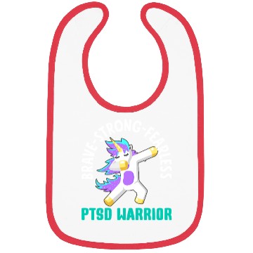 Discover Brave Strong Fearless PTSD Awareness Bibs
