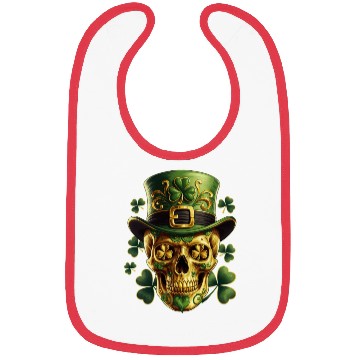 Discover St Patricks Day Sugar Skull Shamrock Irish Mexican Bibs