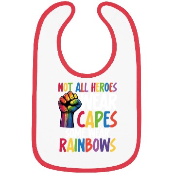 Discover Not All Heroes Wear Capes LGBTQ+ Pride Equality Bibs