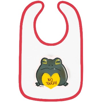 Discover NO Touchy! Grumpy toad. Bibs