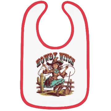 Discover Howdy Witch Cowgirl Lasso Design Bibs
