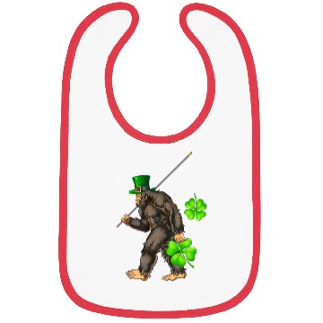 Discover St Patricks Day Bigfoot Sasquatch Irish Bibs