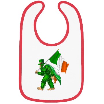 Discover St. Patrick's Day Bigfoot Ireland Flag Bibs