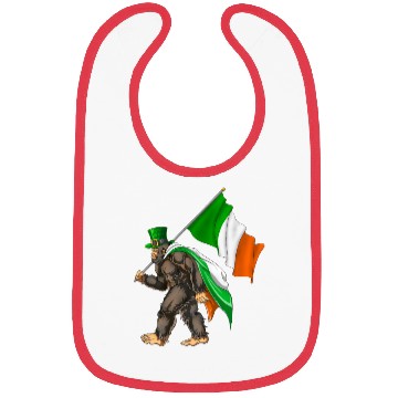 Discover St. Patrick's Day Bigfoot Ireland Flag Bibs