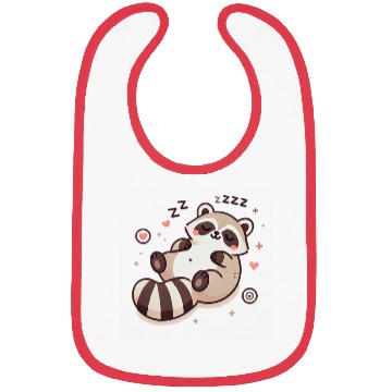 Discover Cute Sleeping Baby Raccoon Bibs