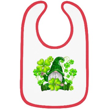Discover Gnome Tie Dye Shamrock Clover St Patricks Day Bibs
