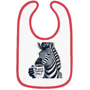 Discover Bold Zebra Black Coffee Bibs