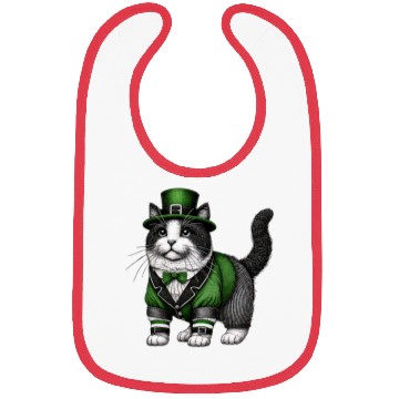 Discover Lucky Cat in Green - St. Patrick’s Day Bibs