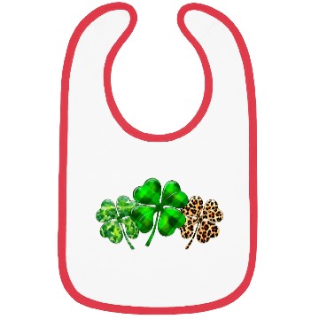 Discover Plaid Shamrock Leopard Camouflage St Patricks Day Bibs