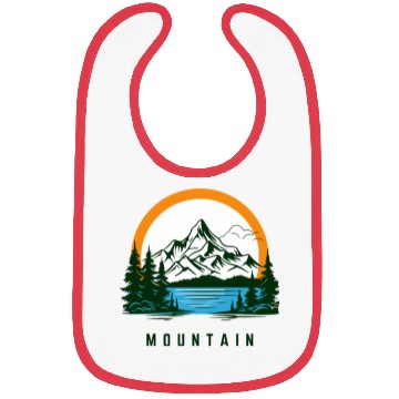 Discover Mountain Forest Sea Iconic View Bibs