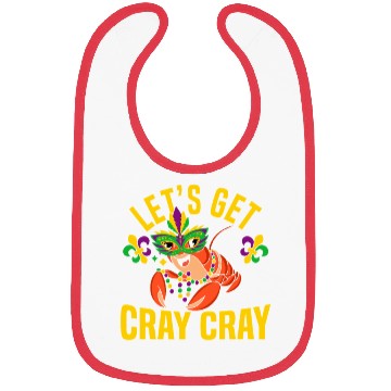 Discover Let's Get Cray Mardi Gras Funny Crawfish Boil Bibs
