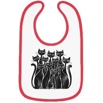 Discover Modern Trendy Cute Suspicious Cats Bibs