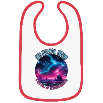 Discover Celestial Neon - A sky full of glowing secrets Bibs