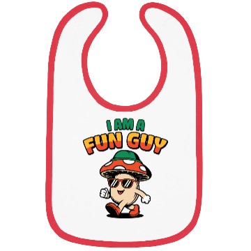 Discover I am a Fun Guy Funny Fungi Pun Bibs