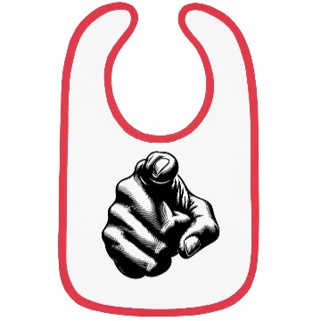 Discover Motivational Design Index Finger Hand Gesture Bibs