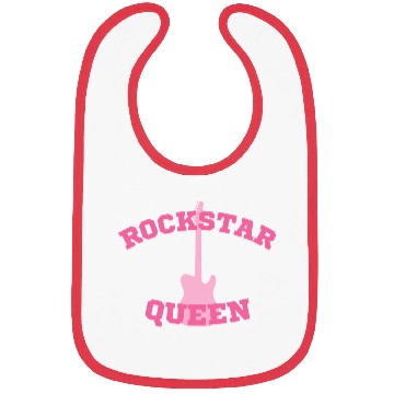 Discover Rockstar Queen Pink Guitar Design Bibs