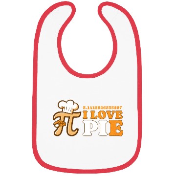 Discover I Love Pie Funny Pi Day Design Bibs