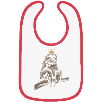 Discover Royal Sloth King Relaxing on Branch Bibs