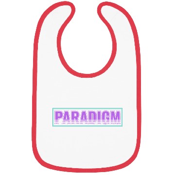Discover Neon Retro Paradigm Text Design Bibs