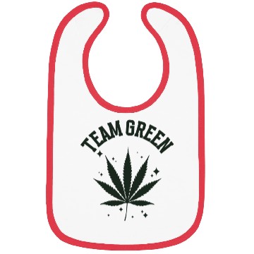 Discover Team Green with Pot Leaf Bibs