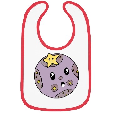 Discover Surprised Purple Moon Bibs
