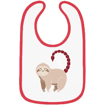 Discover Scorpio Zodiac Sloth with Scorpio Sign Tail Bibs