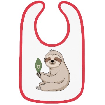 Discover Taurus Zodiac Sloth Embracing Serenity Bibs