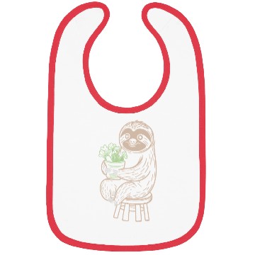 Discover Vegan Vegetarian Sloth Holding Veggies Bibs