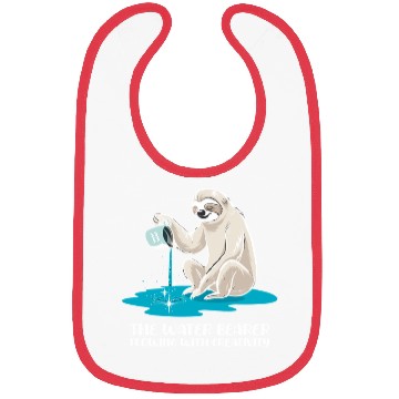 Discover Aquarius Zodiac Sloth: The Water Bearer Flowing Bibs