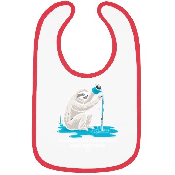 Discover Channeling Brilliance Aquarius Zodiac Sloth Flow Bibs