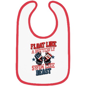 Discover Float like butterfly, swim like a beast Bibs