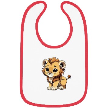 Discover Lion Chibi-Style Sticker Bibs