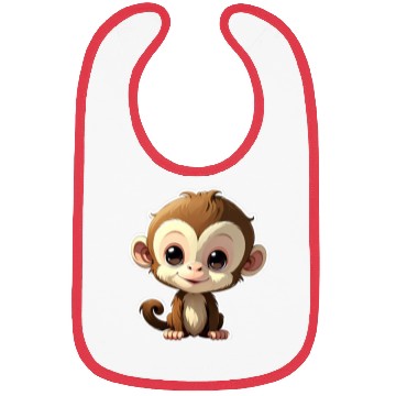 Discover Monkey Chibi-Style Sticker Bibs