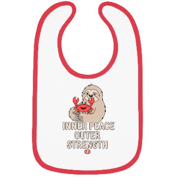 Discover Cancer Zodiac Sloth Inner Peace Outer Strength Bibs
