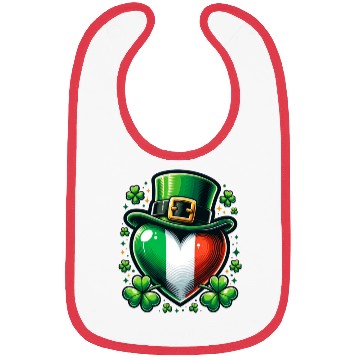 Discover Shamrock Heart Hat Love Bibs