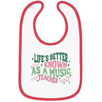 Discover Cute Retro Music Teacher Bibs Gift
