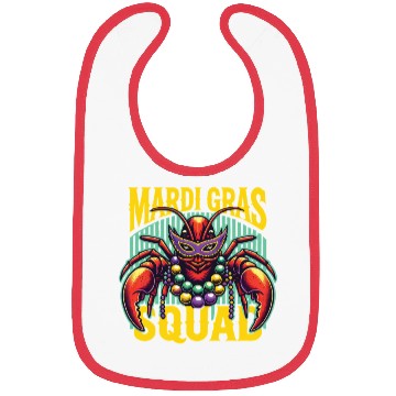 Discover Mardi Gras Crayfish Squad Celebration Bibs