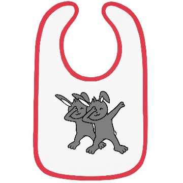 Discover 2 Rabbits Dabbing Dab Dance Pose Dancing Friends Bibs