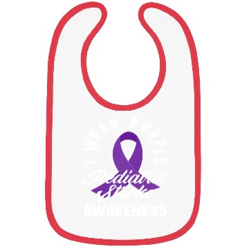 Discover I Wear Purple Pediatric Stroke Awareness Bibs