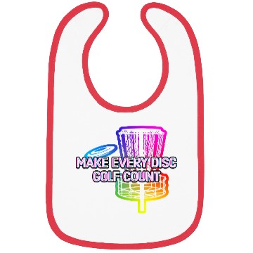 Discover Make Every Disc Golf Count Golfer Positive Quotes Bibs