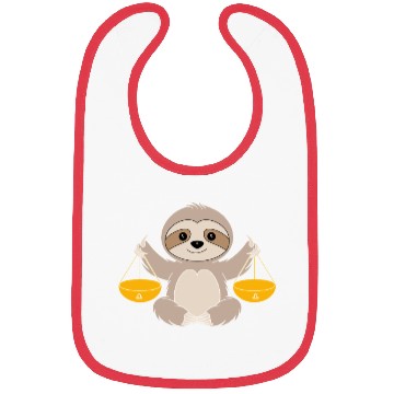 Discover Libra Zodiac Sloth Balancing Harmony Bibs