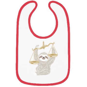 Discover Charming Libra Zodiac Sloth Balancing Serenity Bibs