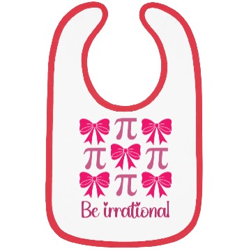 Discover Pi Day 2025 Cutie Pi Coquette Bow Cute MathTeacher Bibs