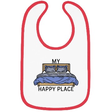 Discover My Happy Place Blue Bed Bibs