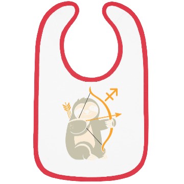 Discover Sagittarius Zodiac Sloth Archer Adventure Bibs