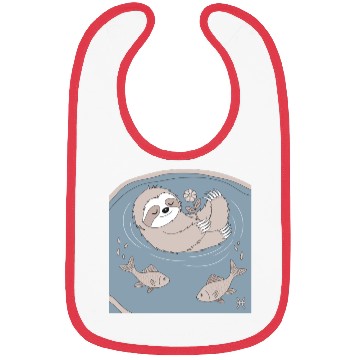 Discover Relaxing Pisces Zodiac Sloth Embracing Serenity Bibs