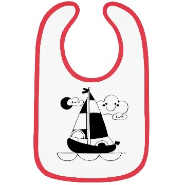 Discover Sailing Cartoon Style Bibs
