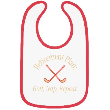 Discover Retirement Plan Golf Nap Repeat Bibs