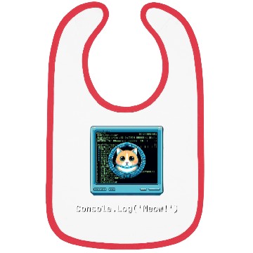 Discover Console.Log('Meow!') Cat Coding Bibs