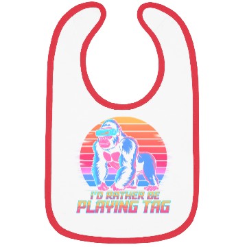 Discover I d Rather Playing Tag Gorilla Monkey Tag Gorilla Bibs